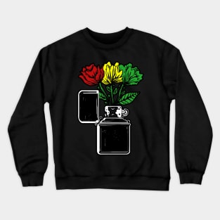 red yellow green rose lighter Crewneck Sweatshirt